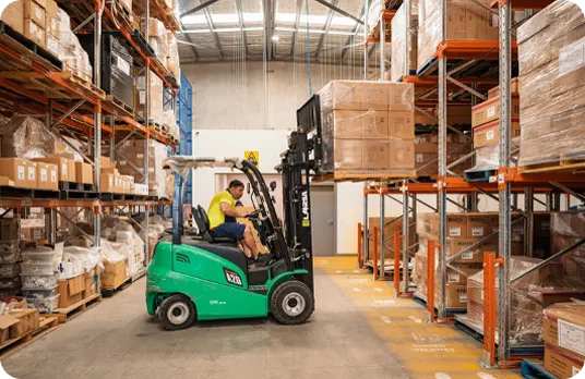 Hone 3PL Staff Member on Forklift